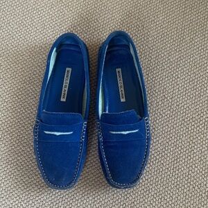 Manolo Blahnik suede driving moccasin size 38